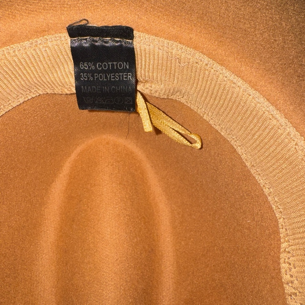 Classic Tan Fedora Hat - Picture 4 of 5